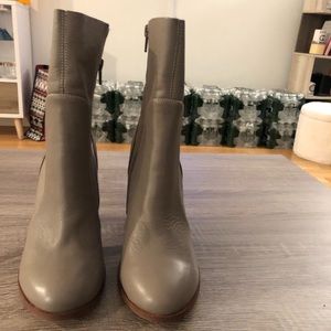 Grey booties worn once